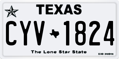 TX license plate CYV1824