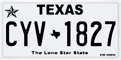 TX license plate CYV1827
