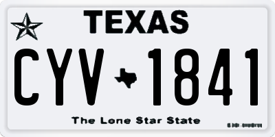 TX license plate CYV1841