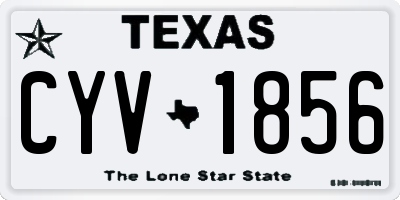 TX license plate CYV1856