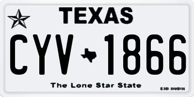 TX license plate CYV1866