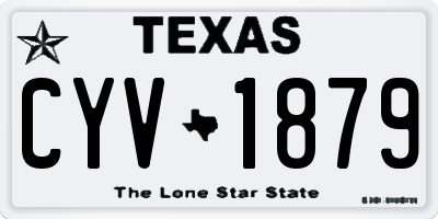 TX license plate CYV1879