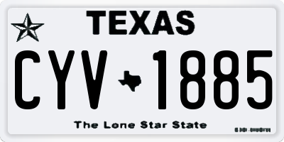 TX license plate CYV1885