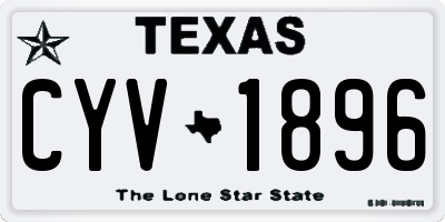 TX license plate CYV1896