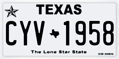 TX license plate CYV1958