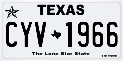 TX license plate CYV1966