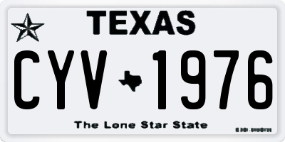 TX license plate CYV1976
