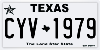 TX license plate CYV1979