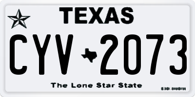 TX license plate CYV2073