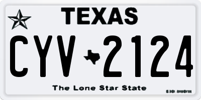 TX license plate CYV2124