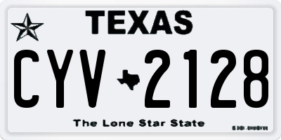 TX license plate CYV2128