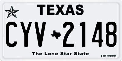 TX license plate CYV2148