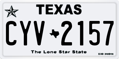 TX license plate CYV2157