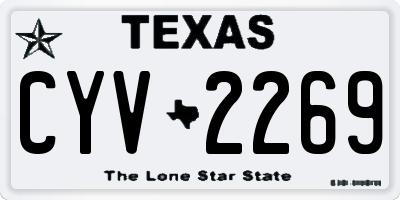 TX license plate CYV2269