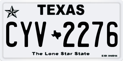 TX license plate CYV2276