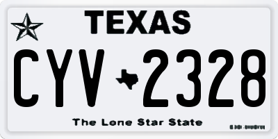 TX license plate CYV2328