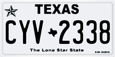 TX license plate CYV2338