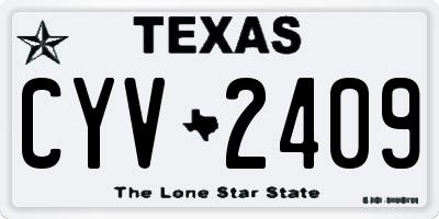 TX license plate CYV2409