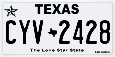 TX license plate CYV2428