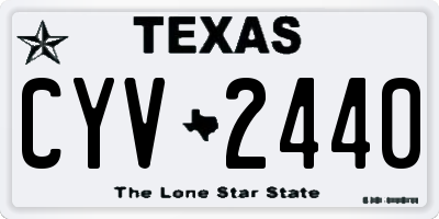 TX license plate CYV2440