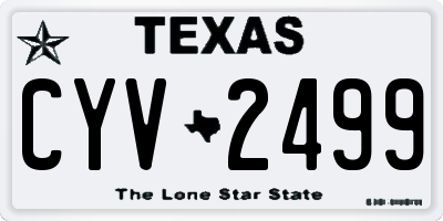 TX license plate CYV2499