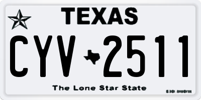 TX license plate CYV2511