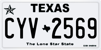 TX license plate CYV2569