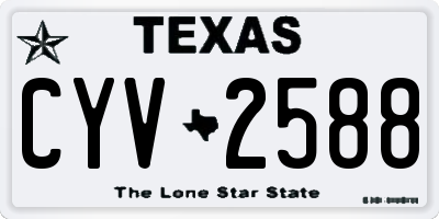 TX license plate CYV2588