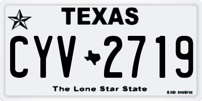 TX license plate CYV2719