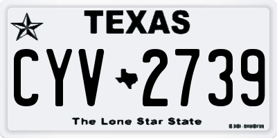 TX license plate CYV2739