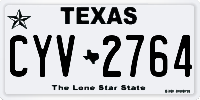 TX license plate CYV2764