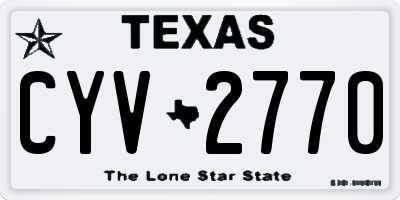 TX license plate CYV2770