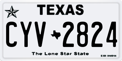 TX license plate CYV2824