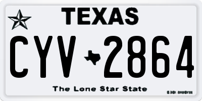 TX license plate CYV2864