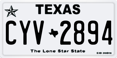 TX license plate CYV2894