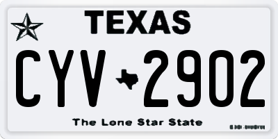 TX license plate CYV2902