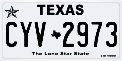 TX license plate CYV2973