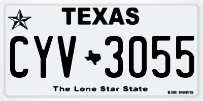 TX license plate CYV3055