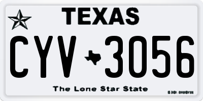 TX license plate CYV3056