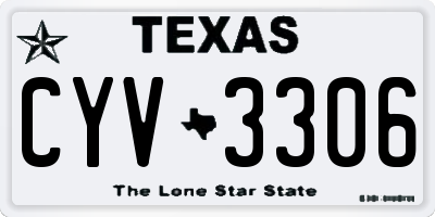TX license plate CYV3306