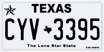 TX license plate CYV3395