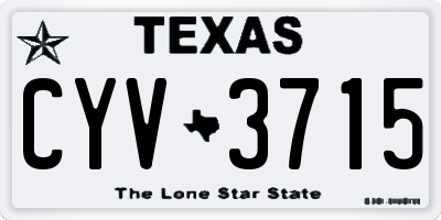 TX license plate CYV3715