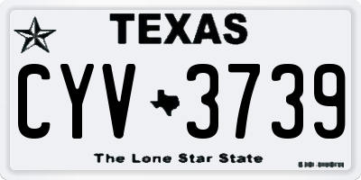 TX license plate CYV3739