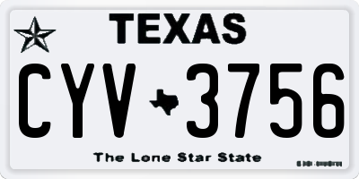 TX license plate CYV3756