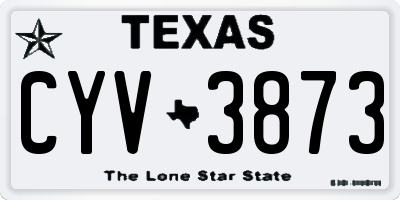 TX license plate CYV3873
