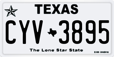 TX license plate CYV3895