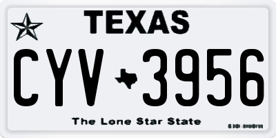 TX license plate CYV3956