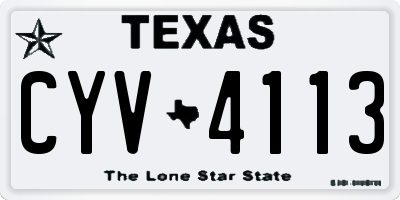 TX license plate CYV4113