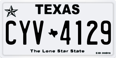 TX license plate CYV4129