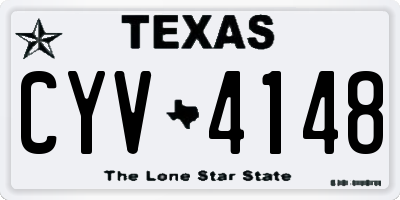 TX license plate CYV4148
